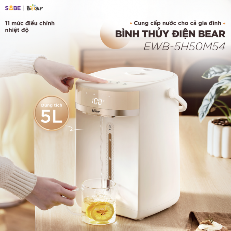 [SALE 20/10] Bình thuỷ điện Bear 5L EWB-5H50M54